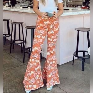 Altar’d State Cindy Retro Flare Floral Jeans